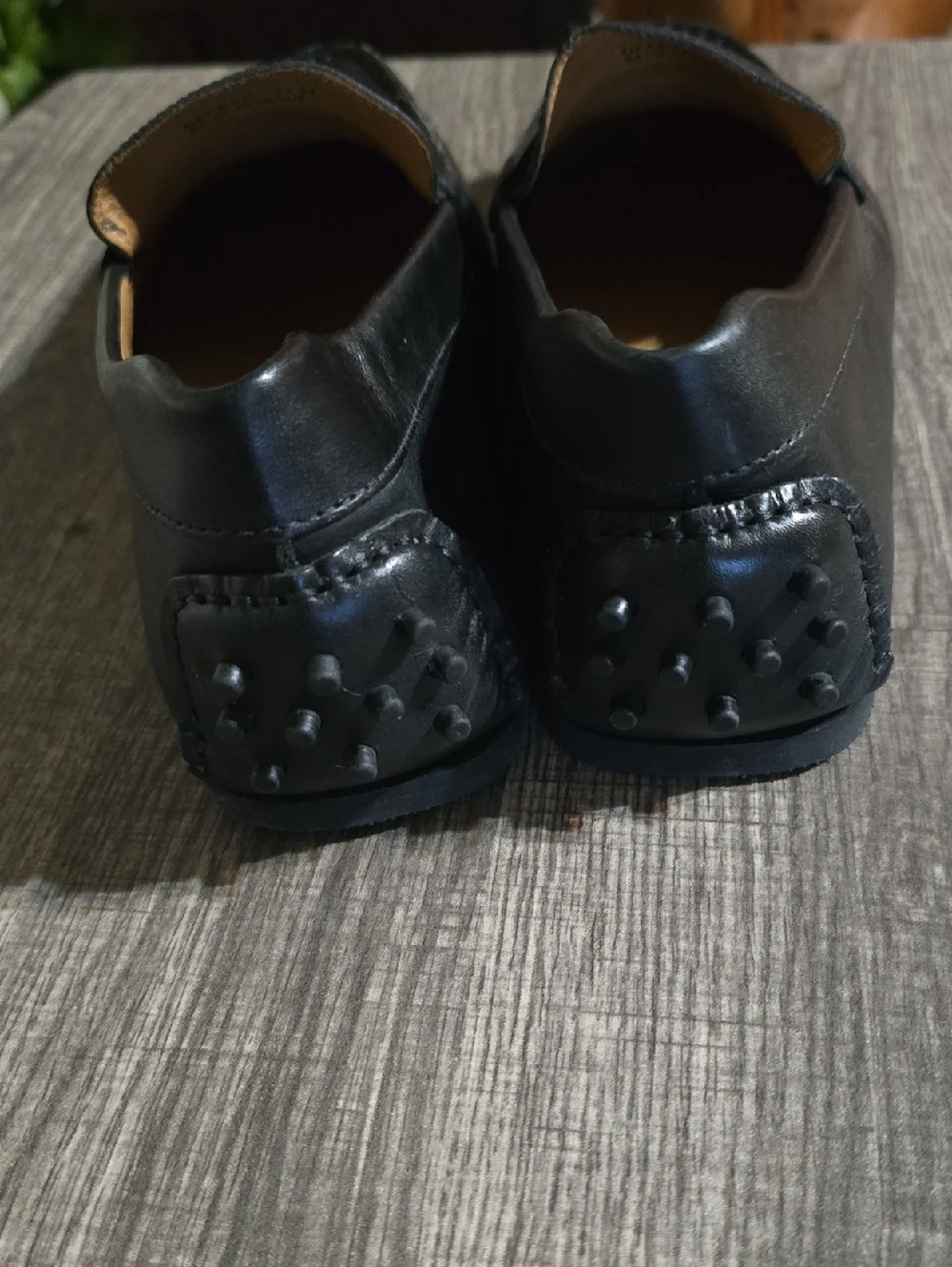 Black Leather Jack Erwin Penny Loafers for Men